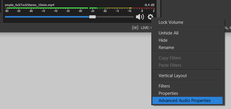 Advanced audio properties