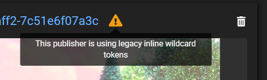 token warning